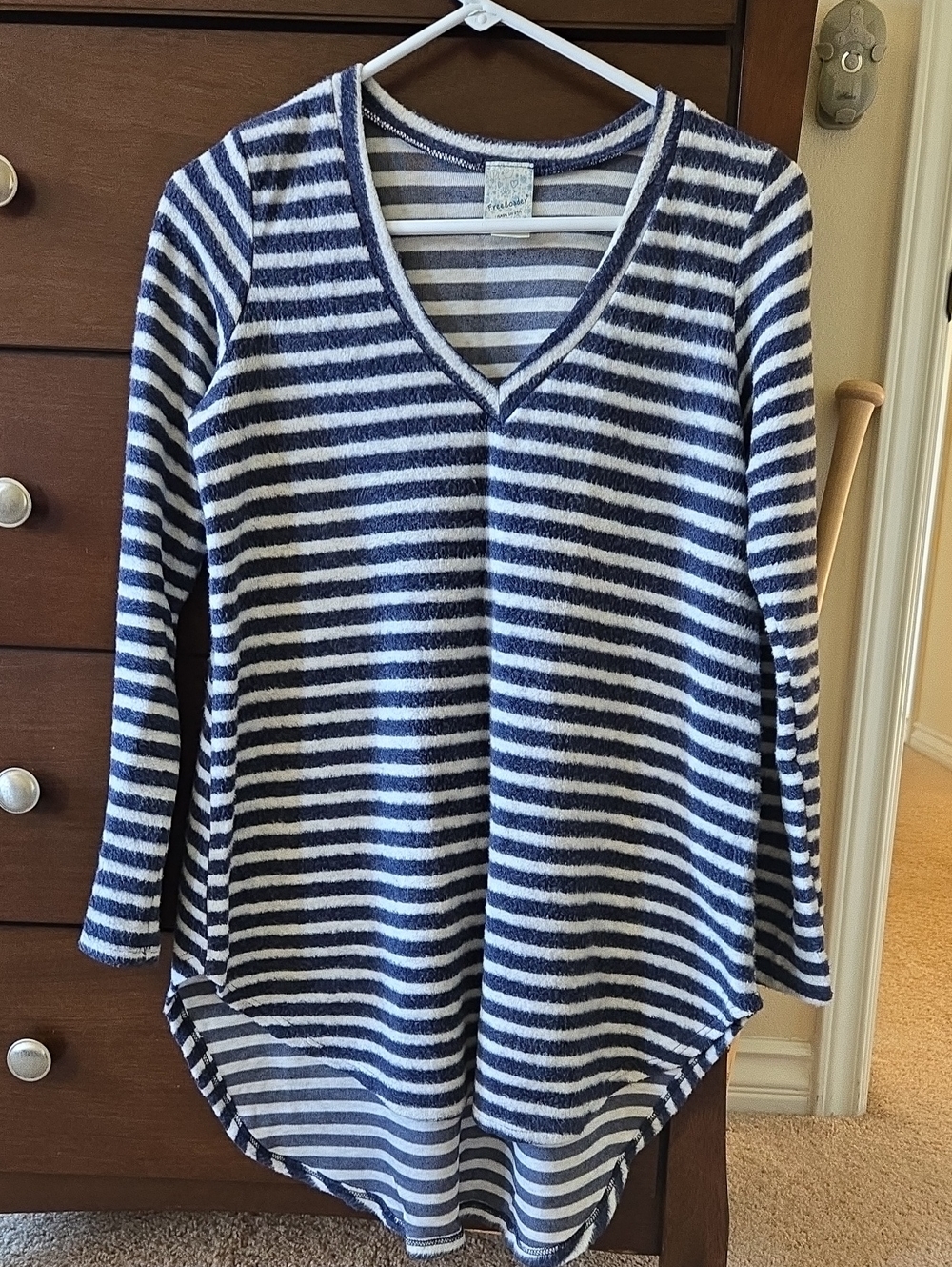 Freeloader Navy and White Striped V-Neck Tunic
